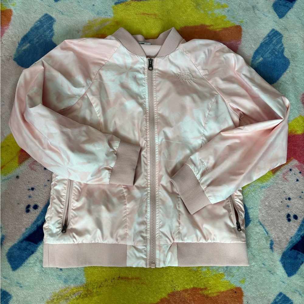 The North Face Kids Blush Pink windbreaker Jacket